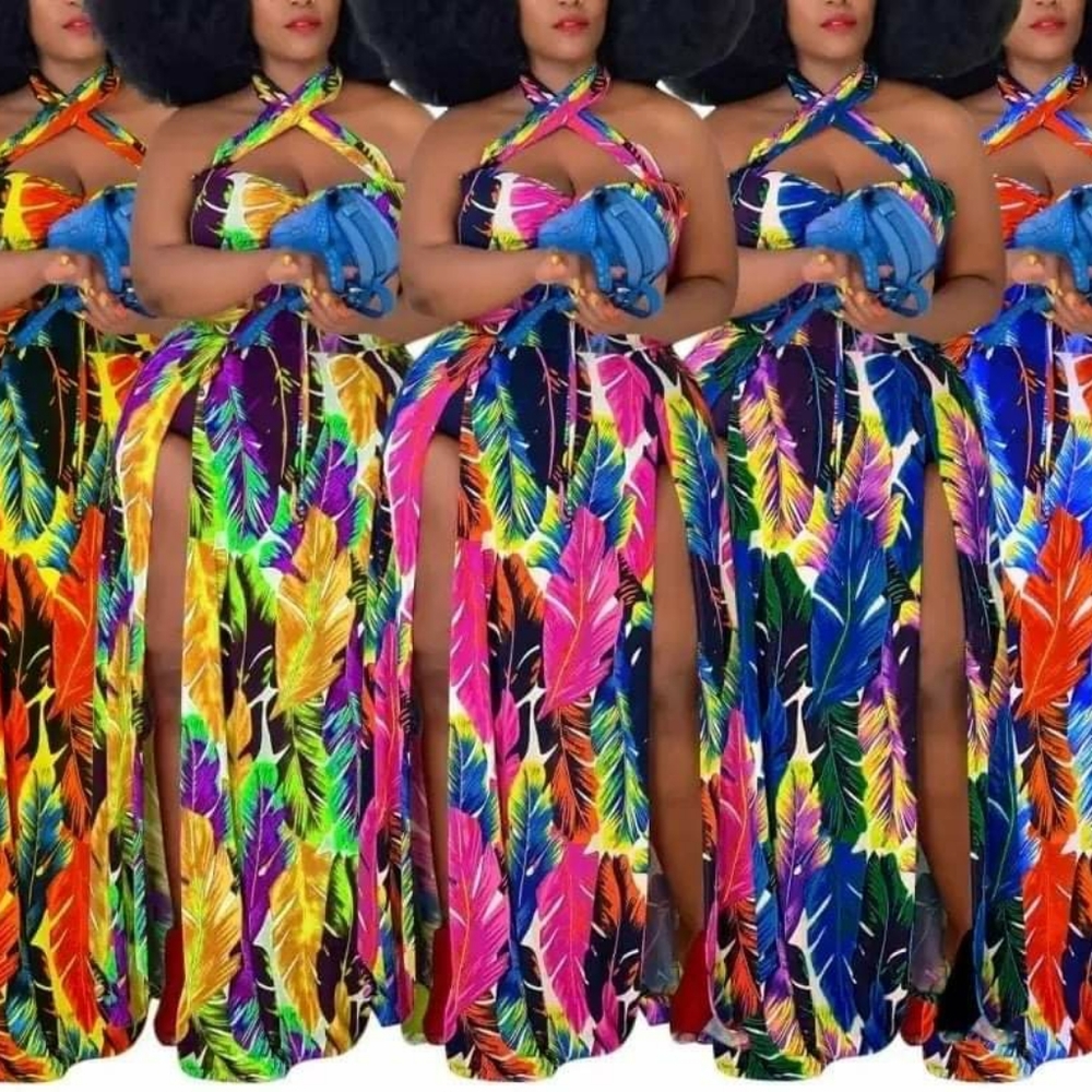 Women’s hollow maxi dress